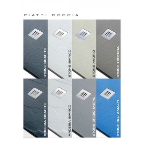 Piatto Doccia Grigio Rettangolare Effetto Pietra 70 80 90 100 120 140 Slim Flat