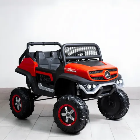 Macchina Elettrica per Bambini Mercedes Unimog Fuori Strada Rosso