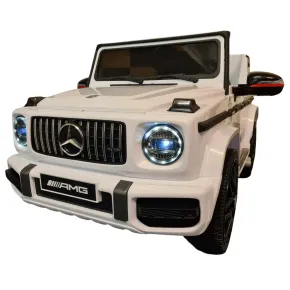 Macchina Elettrica per Bambini Mercedes Jeep G63 AMG a Batteria 12V Bianca
