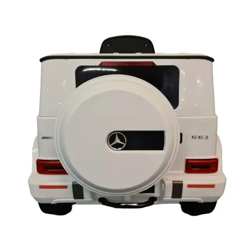 Macchina Elettrica per Bambini Mercedes Jeep G63 AMG a Batteria 12V Bianca