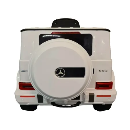 Macchina Elettrica per Bambini Mercedes Jeep G63 AMG a Batteria 12V Bianca