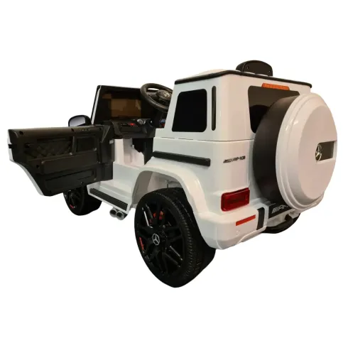 Macchina Elettrica per Bambini Mercedes Jeep G63 AMG a Batteria 12V Bianca