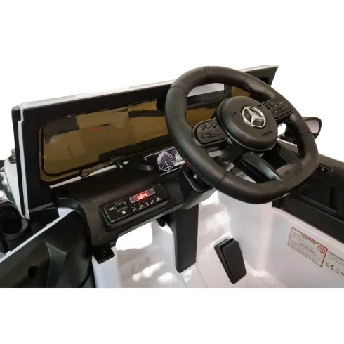 Macchina Elettrica per Bambini Mercedes Jeep G63 AMG a Batteria 12V Bianca