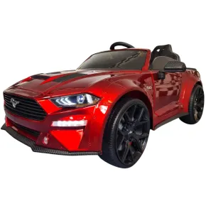 Macchina per Bambini Ford Mustang Rosso Metallizzato a Batteria da 24V