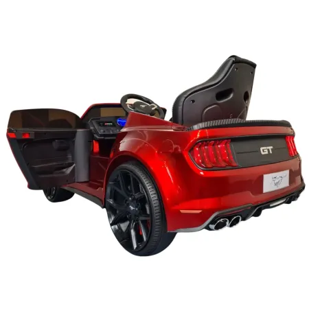 Macchina per Bambini Ford Mustang Rosso Metallizzato a Batteria da 24V