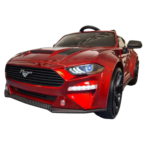 Macchina per Bambini Ford Mustang Rosso Metallizzato a Batteria da 24V