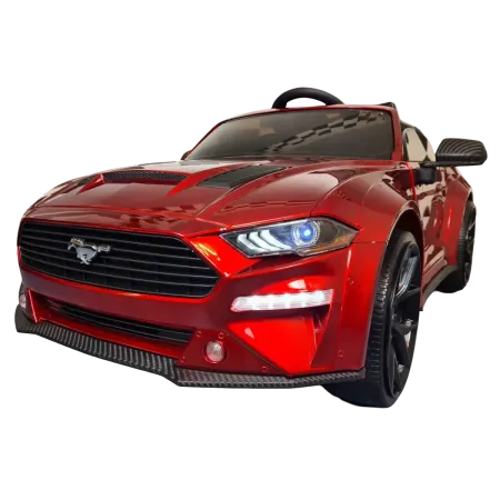 Macchina per Bambini Ford Mustang Rosso Metallizzato a Batteria da 24V