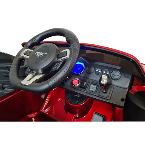 Macchina per Bambini Ford Mustang Rosso Metallizzato a Batteria da 24V