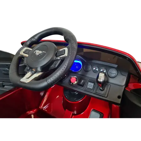 Macchina per Bambini Ford Mustang Rosso Metallizzato a Batteria da 24V