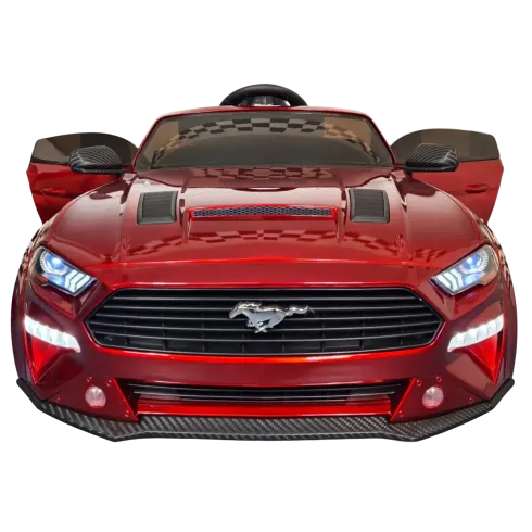 Macchina per Bambini Ford Mustang Rosso Metallizzato a Batteria da 24V