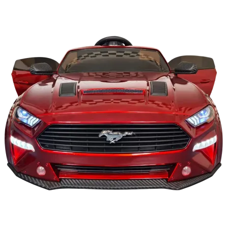 Macchina per Bambini Ford Mustang Rosso Metallizzato a Batteria da 24V