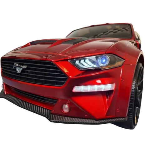 Macchina per Bambini Ford Mustang Rosso Metallizzato a Batteria da 24V