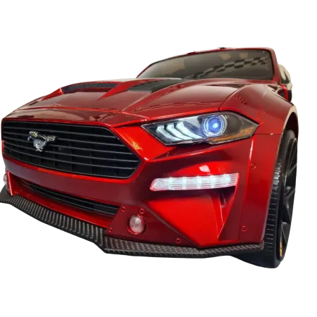 Macchina per Bambini Ford Mustang Rosso Metallizzato a Batteria da 24V