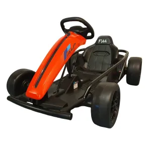 Go Kart Elettrico Rosso da 24V Macchina Drift Cavalcabile per Bambini