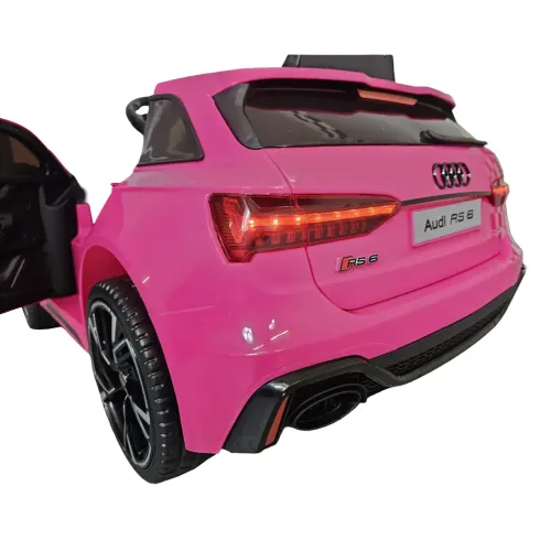 Macchina Elettrica Audi RS6 a Batteria 12 V Auto per Bambini Rosa
