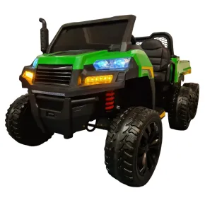 Macchina Elettrica per Bambini Gator Jeep Farmer Verde 6x6 con 2 Posti
