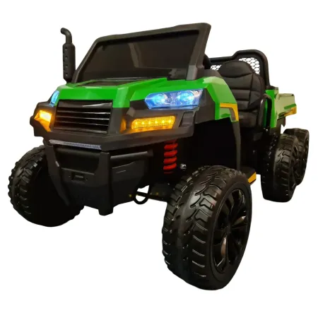 Macchina Elettrica per Bambini Gator Jeep Farmer Verde 6x6 con 2 Posti
