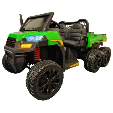 Macchina Elettrica per Bambini Gator Jeep Farmer Verde 6x6 con 2 Posti