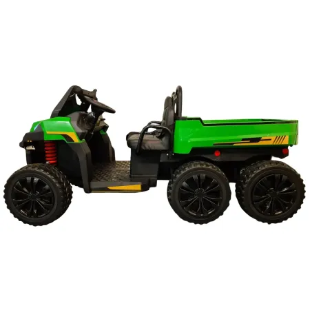 Macchina Elettrica per Bambini Gator Jeep Farmer Verde 6x6 con 2 Posti