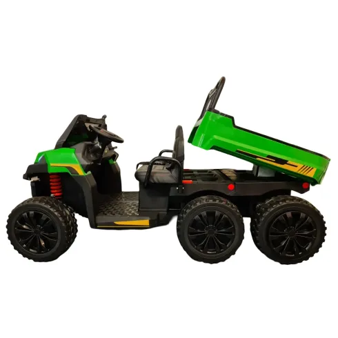 Macchina Elettrica per Bambini Gator Jeep Farmer Verde 6x6 con 2 Posti