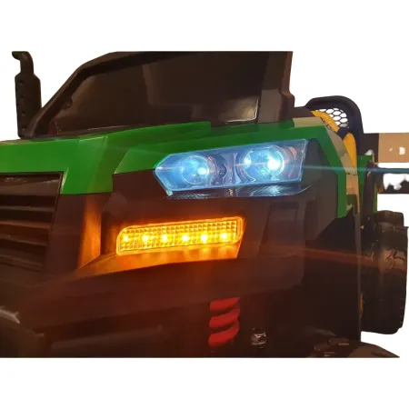 Macchina Elettrica per Bambini Gator Jeep Farmer Verde 6x6 con 2 Posti