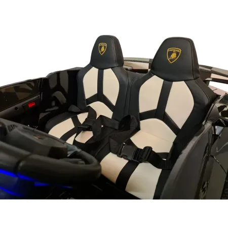 Macchina per Bambini Nero Lamborghini Aventador 2 Persone a Batteria