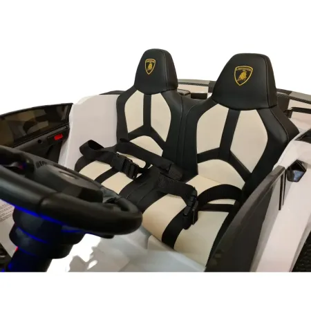 Macchina per Bambini Lamborghini Aventador 2 Persone a Batteria Bianco