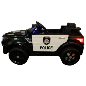 Macchina Elettrica Polizia per Bambini Nera a Batteria 12 V Jeep Luci Macchinina | BricoShop24 2