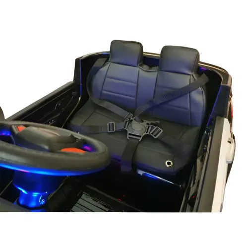 Macchina Elettrica Polizia per Bambini Nera a Batteria 12 V Jeep Luci Macchinina | BricoShop24