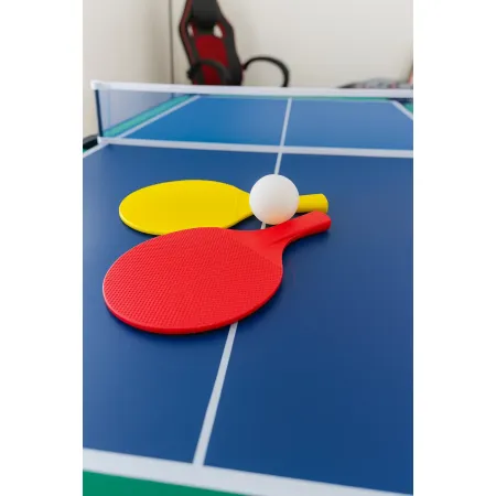 Tavolo Richiudibile 5in1 Biliardino Ping Pong Hockey Curling Biliardo