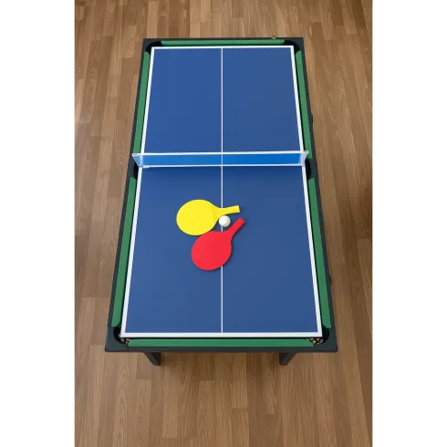 Tavolo Richiudibile 5in1 Biliardino Ping Pong Hockey Curling Biliardo