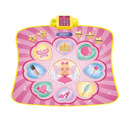 Tappeto Danza Musicale Interattivo per Bambini Rosa con Luci e Suoni