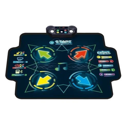 Tappeto per Bambini Interattivo Musicale Danza Blu con Luci e Bluetooth