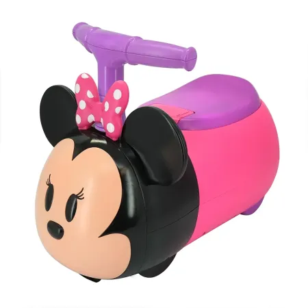 Cavalcabile per Bambini Minnie Rosa con Suoni Luci e Vano Portaoggetti