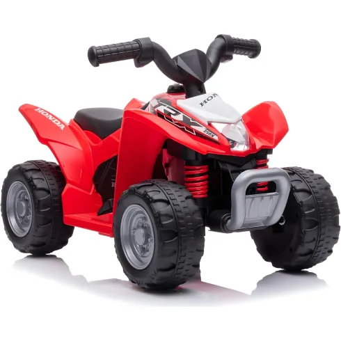 Quad Elettrico per Bambini Rosso Honda 7,2V con Luci LED Ricaricabile