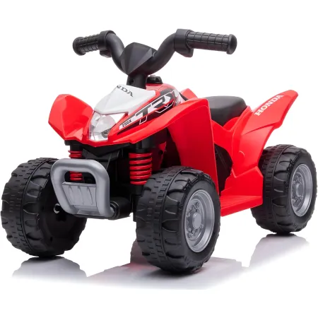 Quad Elettrico per Bambini Rosso Honda 7,2V con Luci LED Ricaricabile