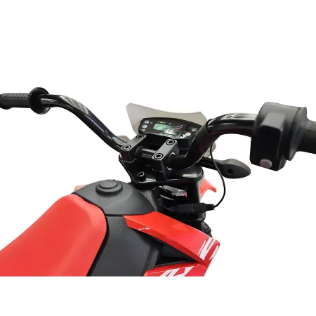Moto Elettrica per Bambini 12V Honda Rosso con Rotelle Luci e Suoni