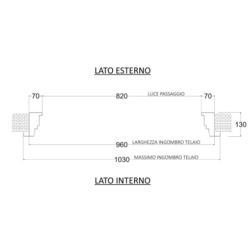 Porta Blindata di Sicurezza Easy Bianca 82x193 cm per Ingresso