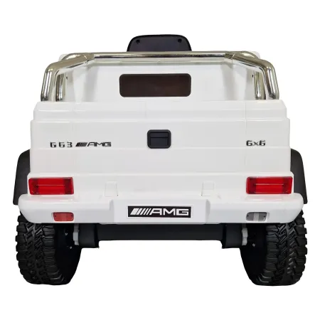 Auto Elettrica per Bambini Mercedes G63 Bianco 12V Pneumatici in Gomma