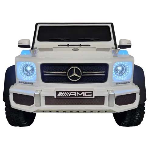 Auto Elettrica per Bambini Mercedes G63 Bianco 12V Pneumatici in Gomma
