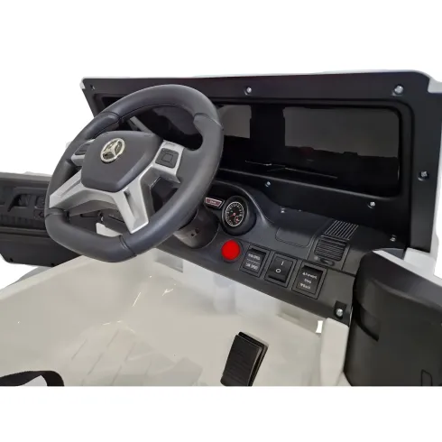 Auto Elettrica per Bambini Mercedes G63 Bianco 12V Pneumatici in Gomma