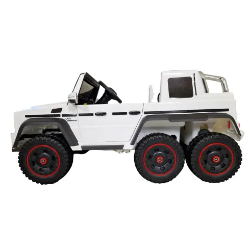 Auto Elettrica per Bambini Mercedes G63 Bianco 12V Pneumatici in Gomma