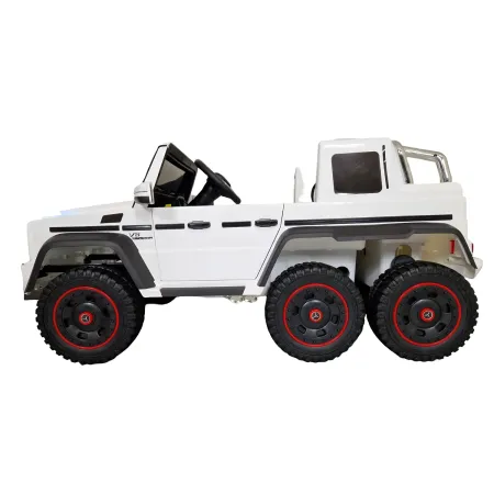 Auto Elettrica per Bambini Mercedes G63 Bianco 12V Pneumatici in Gomma