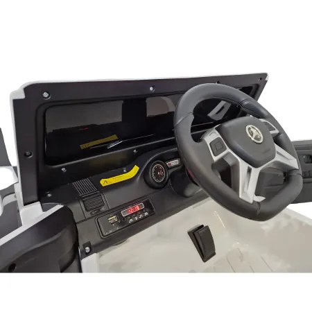 Auto Elettrica per Bambini Mercedes G63 Bianco 12V Pneumatici in Gomma