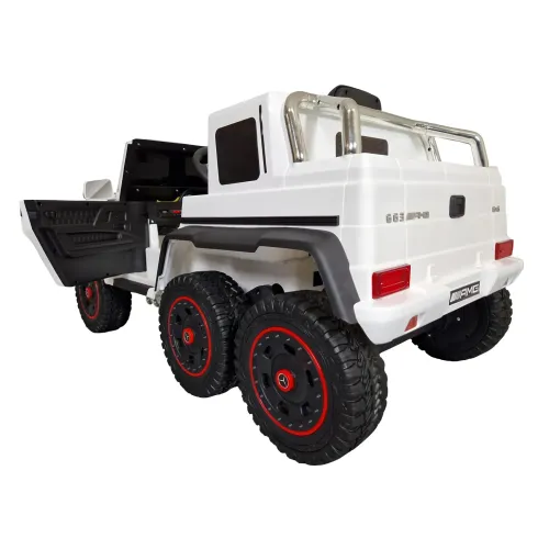 Auto Elettrica per Bambini Mercedes G63 Bianco 12V Pneumatici in Gomma