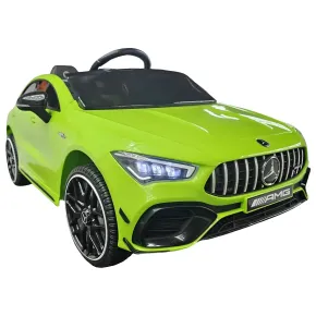 Auto Elettrica Bambini Mercedes CLA 12V Verde con Telecomando e LED