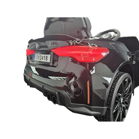 Auto Elettrica per Bambini BMW M4 Nero 12V Sedile in Pelle e Telecomando