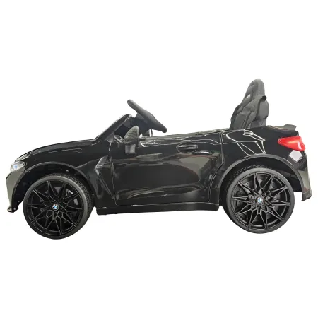 Auto Elettrica per Bambini BMW M4 Nero 12V Sedile in Pelle e Telecomando
