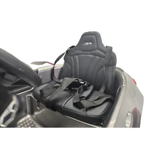 Auto Elettrica per Bambini BMW Grigio 12V Sedile in Pelle Telecomando 2