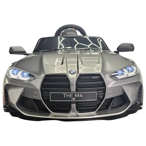Auto Elettrica per Bambini BMW Grigio 12V Sedile in Pelle Telecomando